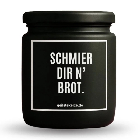 Duftkerze „SCHMIER DIR N‘ BROT“ – Dankeschön Geschenk