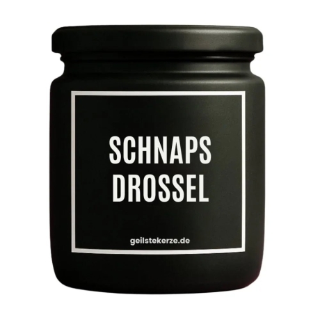 Duftkerze „Schnapsdrossel“ – Geschenk für den Feierabend