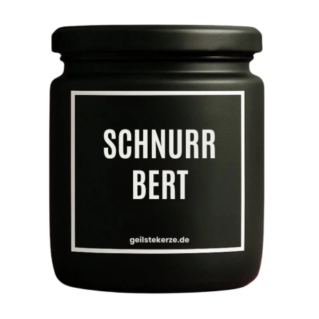 Duftkerze „Schnurrbert“ – Geschenk zum Geburtstag für Männer