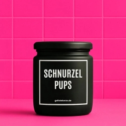 Duftkerze „Schnurzelpups“ – Wichtelgeschenk Büro