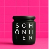 Duftkerze „S C H Ö N H I E R“ – Wichtelgeschenk Büro