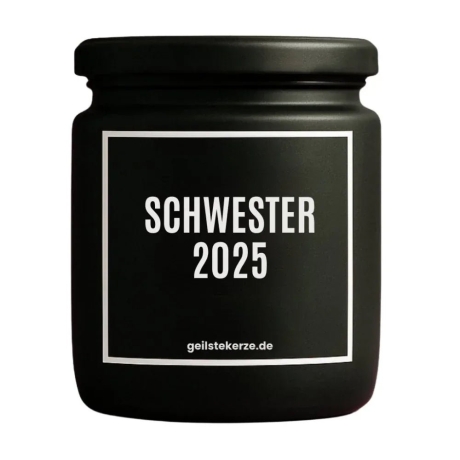 Duftkerze „Schwester 2025“ – Geschenk für die Schwester