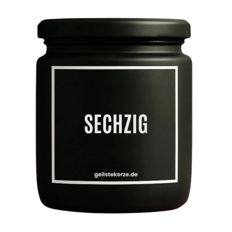 Duftkerze „Sechzig“ – kleines Geschenk zum Danke sagen