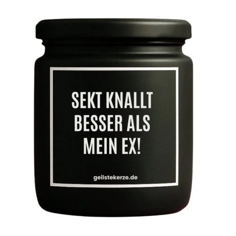 Duftkerze „SEKT KNALLT BESSER ALS MEIN EX“