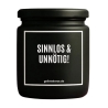 Duftkerze „Sinnlos & Unnötig!“ – Geburtstagsgeschenk
