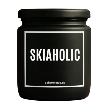 Duftkerze „Skiaholic“ – Geschenk für den Feierabend
