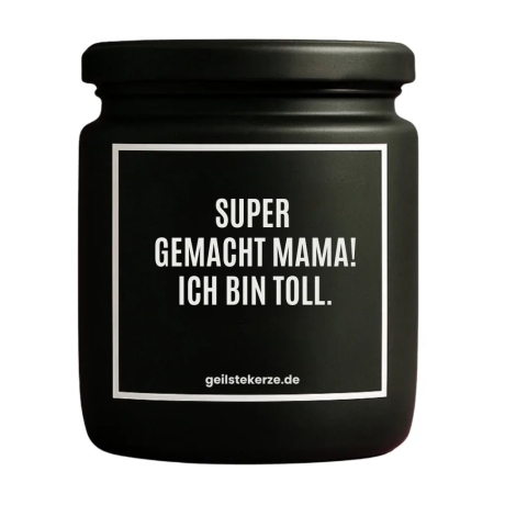 Duftkerze „Super gemacht Mama“ – Geschenk zum Muttertag