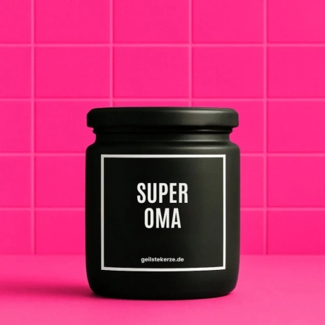Duftkerze „Superoma“ – Geschenk für Mama
