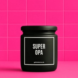 Duftkerze „Superopa“ – Geschenk für die Familie