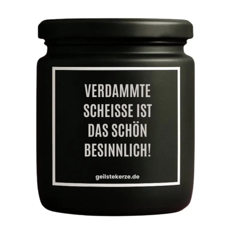 Duftkerze mit frechem Weihnachtsspruch – Wichtelgeschenk