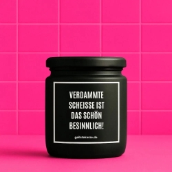 Duftkerze mit frechem Weihnachtsspruch – Wichtelgeschenk