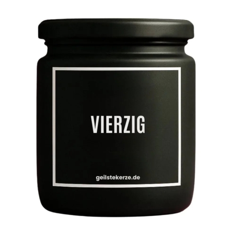 Duftkerze „Vierzig“ – Geschenk zum Geburtstag für Männer