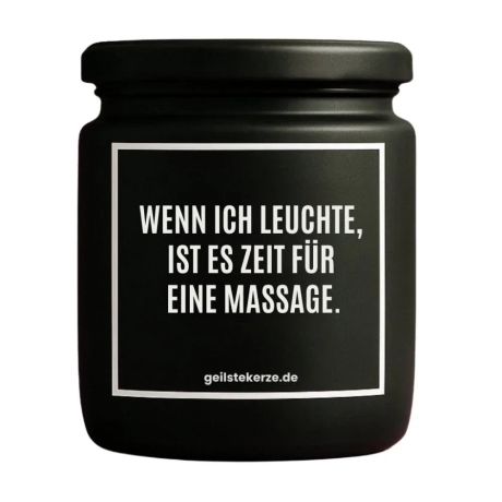 Duftkerze „IST ES ZEIT FÜR EINE MASSAGE.“