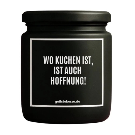 Duftkerze „WO KUCHEN IST, IST AUCH HOFFNUNG!“