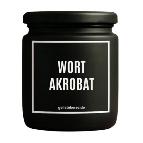 Duftkerze „Wortakrobat“ – Geschenk zum Geburtstag für Frauen