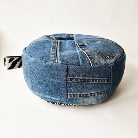 Upcycling Jeans Yogakissen Meditationskissen Nachhaltig