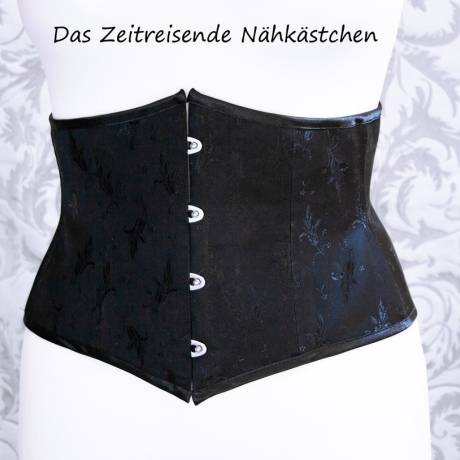 Schwarzes Coutil-Taillenkorsett – Victorian Style, Gothic, Empire