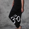 schwarze Goa Hose Om Haremshose Pumphose Festival Hippie Goa