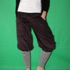 Knickerbocker Pumphose Cord Ballonhose braun kurz