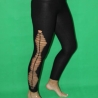 cutout Leggings schwarze Goa Hose cut out Leggings-Hose Yoga