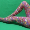 Hippie Leggings bunt Goa Hose Peace Love Leggings Yoga leggins