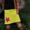 Fleece Rock A-Line Stern Ausgestellter Rock gelb pink 