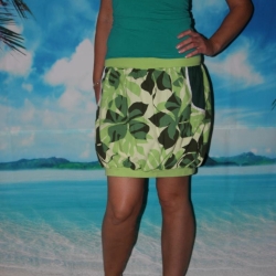 Ballonrock, Ballon-Rock, grüner Rock, Blätter, Ranken Gr. 36 - 44