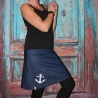 Jeansrock, Anker, Jeans Rock, blauer knielanger Rock, A Form