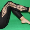 cutout Leggings schwarze Goa Hose cut out Leggings-Hose Yoga