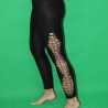 cutout Leggings schwarze Goa Hose cut out Leggings-Hose Yoga