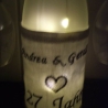 Beleuchtete Flasche zur Hochzeit, Hochzeitstag
