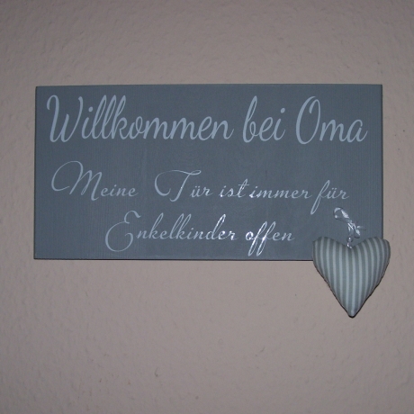 Schild Willkommen bei Oma /Oma&Opa/Opa