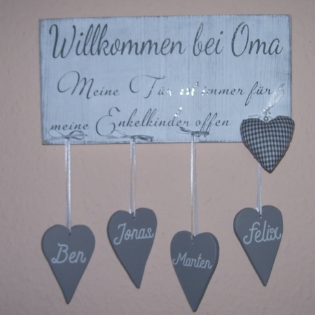 Schild Willkommen bei Oma /Oma&Opa/Opa