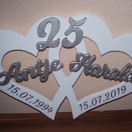 Schild für Girlandezur Hochzeit, Silberhochzeit,Goldene Hochzeit