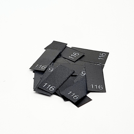 25 Textiletiketten Größe 116