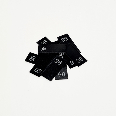 25 Textiletiketten Größe 98