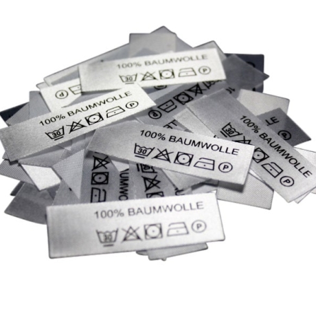 50 Textiletiketten 100% Baumwolle