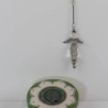 Bergkristall Engel Pendel Halskette mit Erzengel Metatron, grün