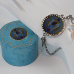 Bergkristall Pendel Armband Erzengel Gabriel mit Engel Flügel