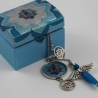 Erzengel Gabriel Engel Pendel Halskette in Hellblau mit Lotus