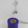 Amethyst Merkaba Pendel Armband mit Lebensblume in Chakra Farben