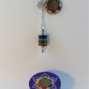 Edelstein Pendel Halskette in Chakra Farben mit Blume des Lebens