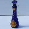 Kleine Flasche Handbemalt mit Mati Glücksbringer Auge, blau gold