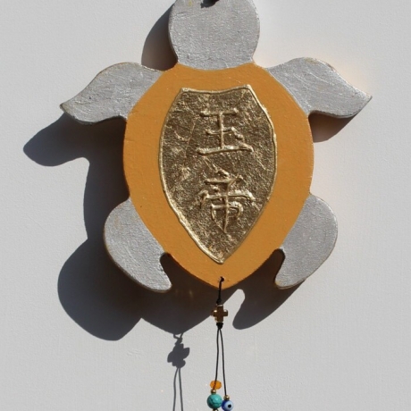 Feng Shui Deko Schildkröte Bellona für Glück und Schutz, Gelb