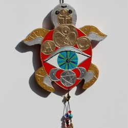 Feng Shui Deko Schildkröte Bellona für Glück und Schutz, Rot