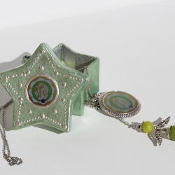 Erzengel Metatron Halskette mit Engel Pendel in Stern Kästchen