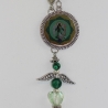 Erzengel Raphael Halskette mit Jade und Malachit Engel Pendel