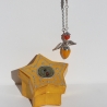 Erzengel Uriel Halskette mit Engel Pendel in Gelb und Stern Box