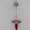 Erzengel Jophiel Engel Pendel Halskette in Pink mit Lotus Blume