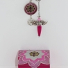 Erzengel Jophiel Engel Pendel Halskette in Pink mit Lotus Blume